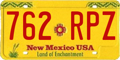 NM license plate 762RPZ