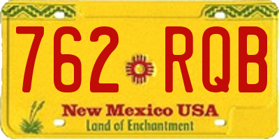 NM license plate 762RQB