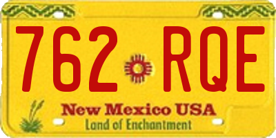NM license plate 762RQE
