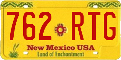 NM license plate 762RTG