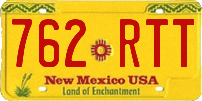 NM license plate 762RTT