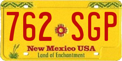 NM license plate 762SGP