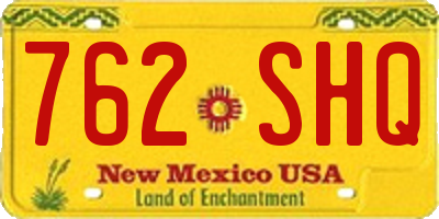 NM license plate 762SHQ