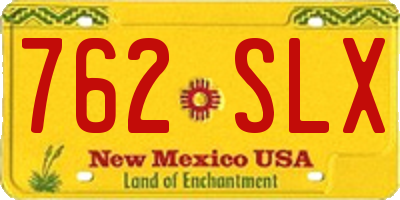 NM license plate 762SLX