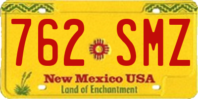 NM license plate 762SMZ
