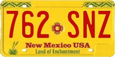 NM license plate 762SNZ