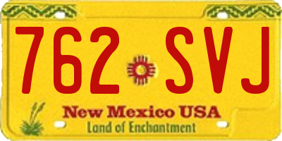 NM license plate 762SVJ