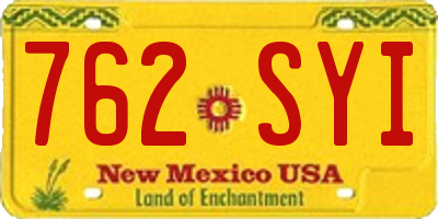 NM license plate 762SYI
