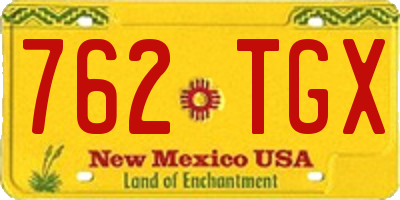 NM license plate 762TGX