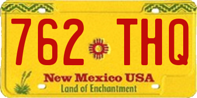 NM license plate 762THQ