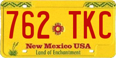 NM license plate 762TKC