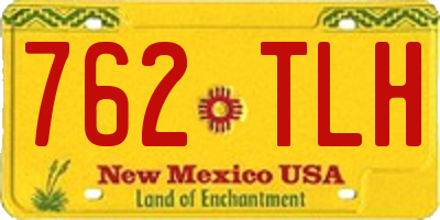 NM license plate 762TLH