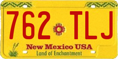 NM license plate 762TLJ