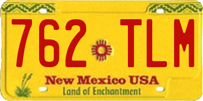 NM license plate 762TLM