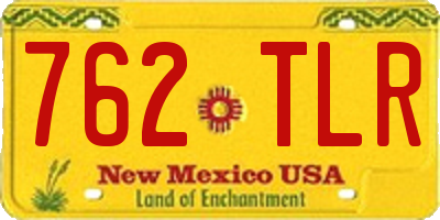 NM license plate 762TLR