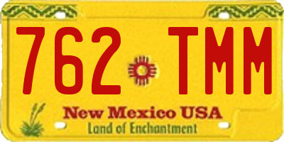 NM license plate 762TMM