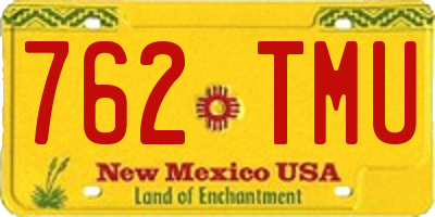 NM license plate 762TMU