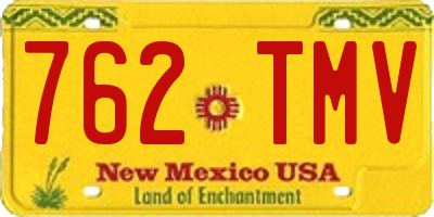 NM license plate 762TMV