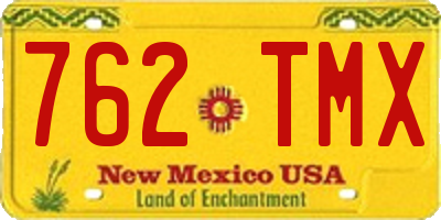 NM license plate 762TMX