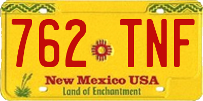 NM license plate 762TNF
