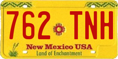NM license plate 762TNH