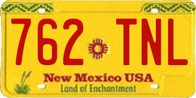 NM license plate 762TNL
