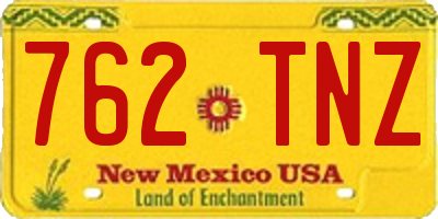 NM license plate 762TNZ
