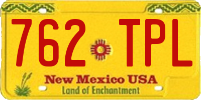 NM license plate 762TPL
