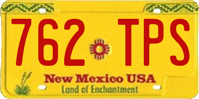 NM license plate 762TPS