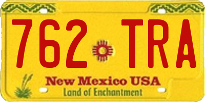 NM license plate 762TRA
