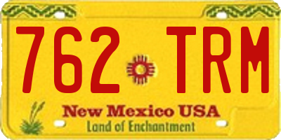 NM license plate 762TRM