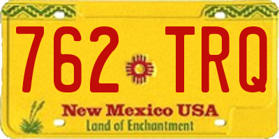 NM license plate 762TRQ