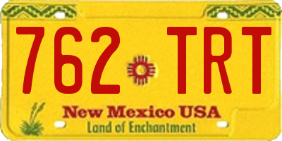 NM license plate 762TRT