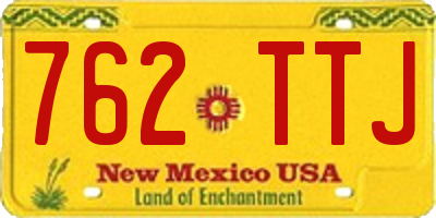 NM license plate 762TTJ