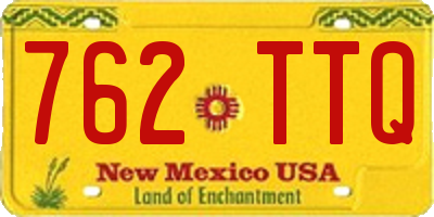 NM license plate 762TTQ