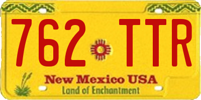 NM license plate 762TTR