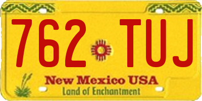 NM license plate 762TUJ