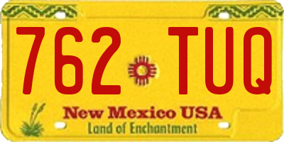 NM license plate 762TUQ