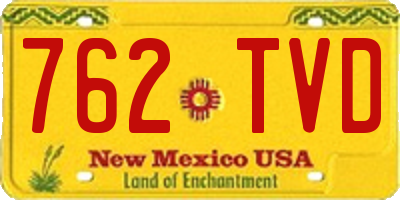 NM license plate 762TVD