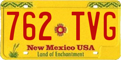 NM license plate 762TVG