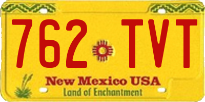 NM license plate 762TVT