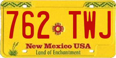NM license plate 762TWJ