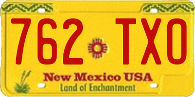 NM license plate 762TXO