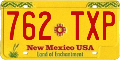 NM license plate 762TXP
