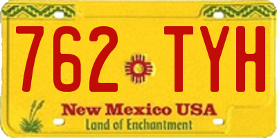 NM license plate 762TYH