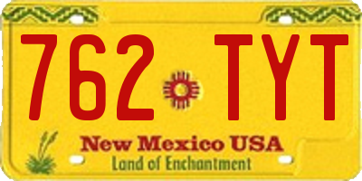 NM license plate 762TYT