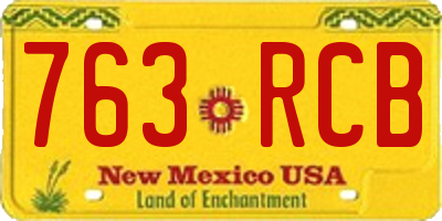 NM license plate 763RCB