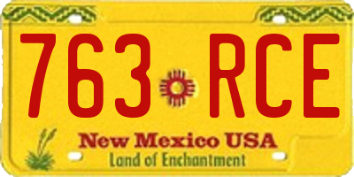 NM license plate 763RCE