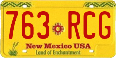 NM license plate 763RCG