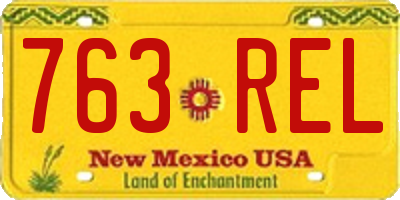 NM license plate 763REL